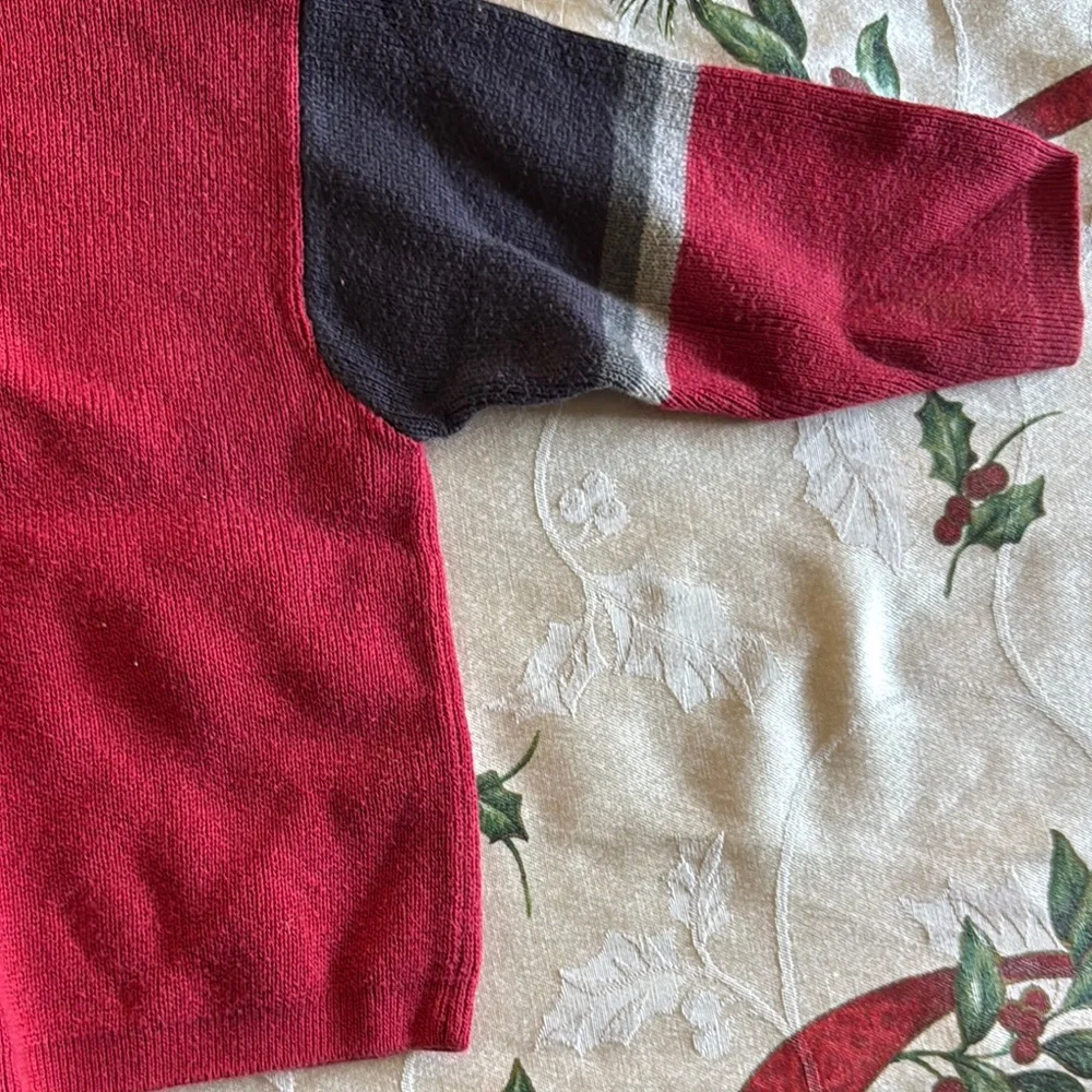 Gymboree Boys 12-18 months Colorblock Sweater - Red ,Navy and Gray